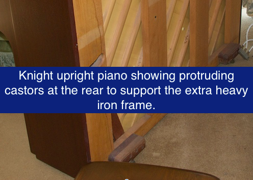 Protruding castors are on the best Knight uprights.
